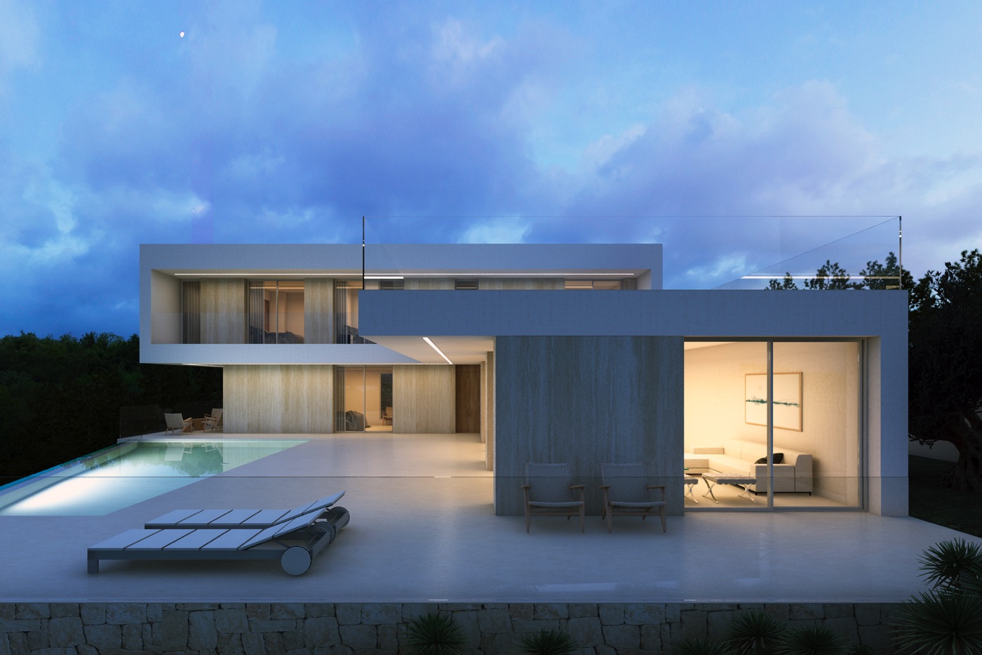 New modern villa just 350m from the beach of La Fustera
