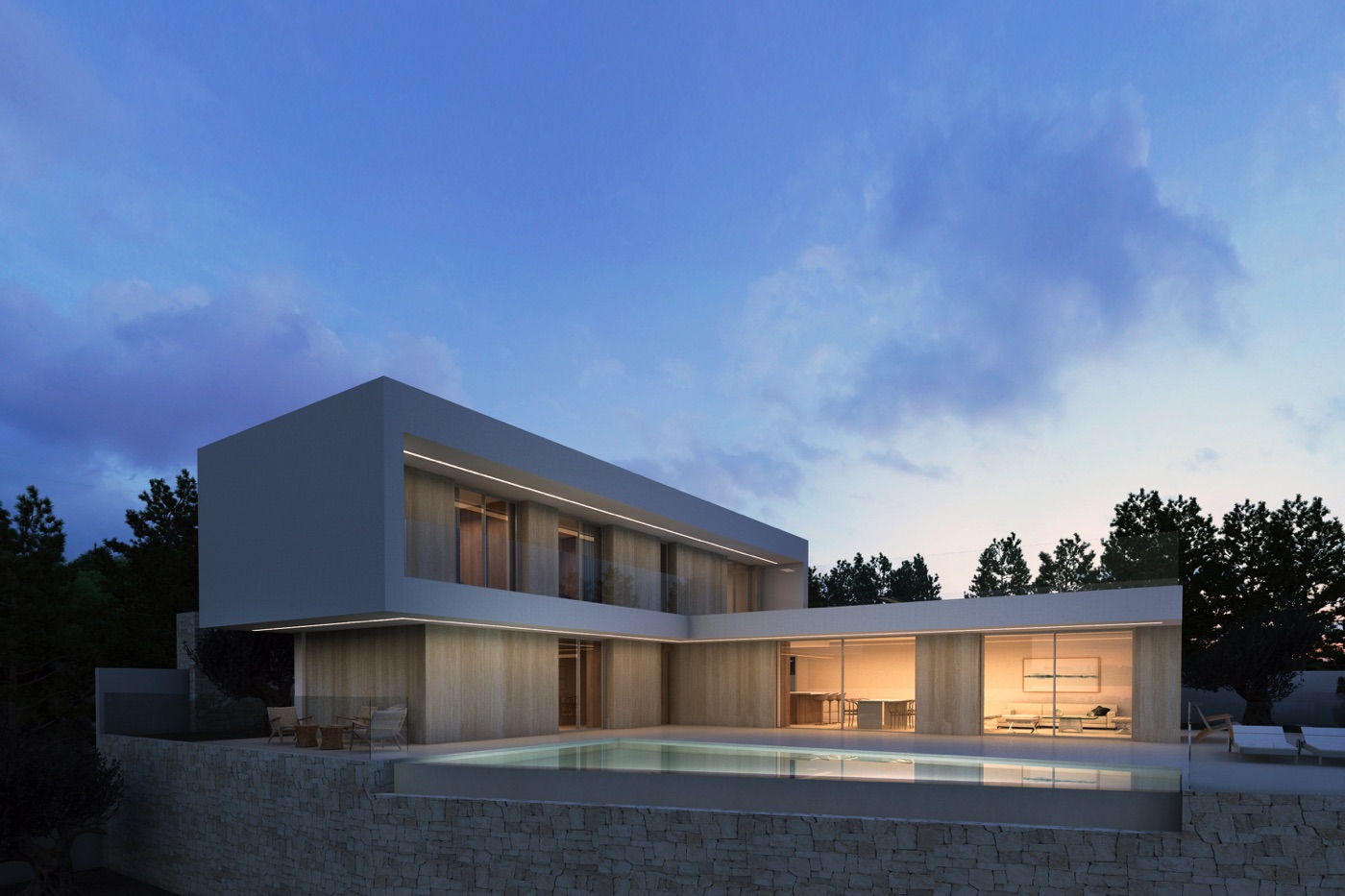 Nieuwe moderne villa op slechts 350 meter van het strand van La Fustera
